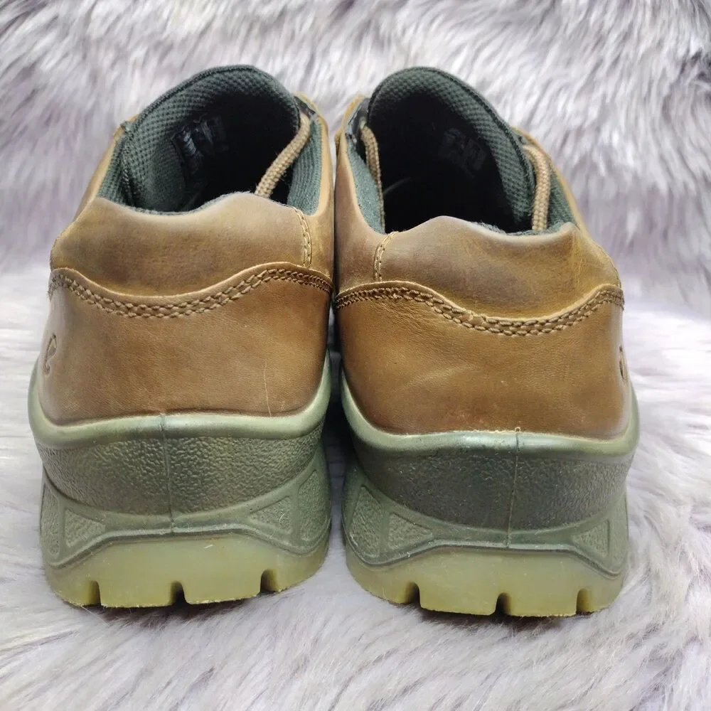 Ecco Track II Low Brown Leather Boots Mens Size US 9-9.5 EUR 43 Gore-Tex